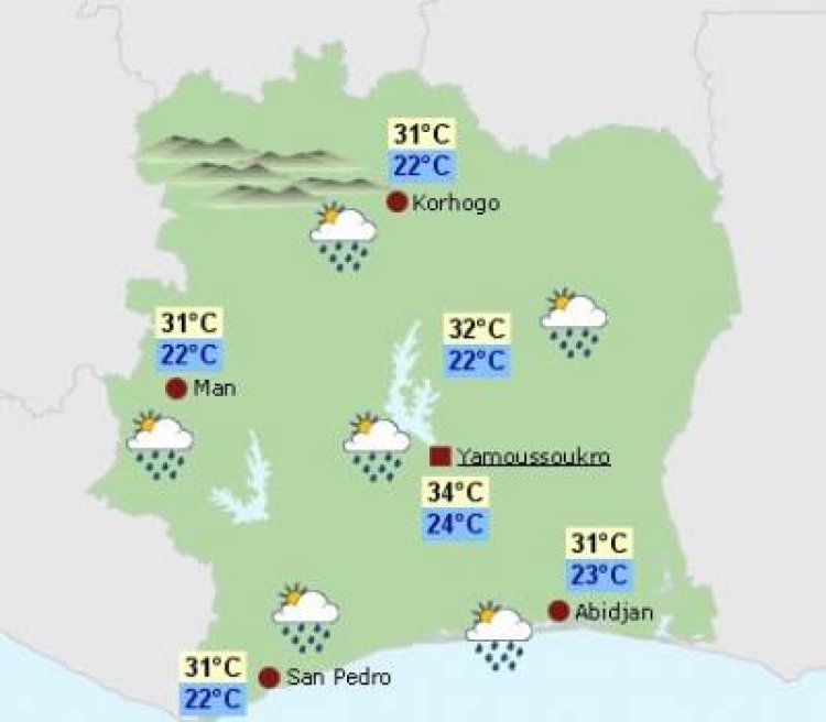Côte d'Ivoire (Météo)/Le bulletin du 24 novembre 2023