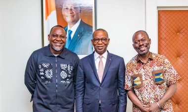 Côte d’Ivoire (Cinéma) / Le ministre Adama Kamara reçoit l'acteur Fortuné Akakpo
